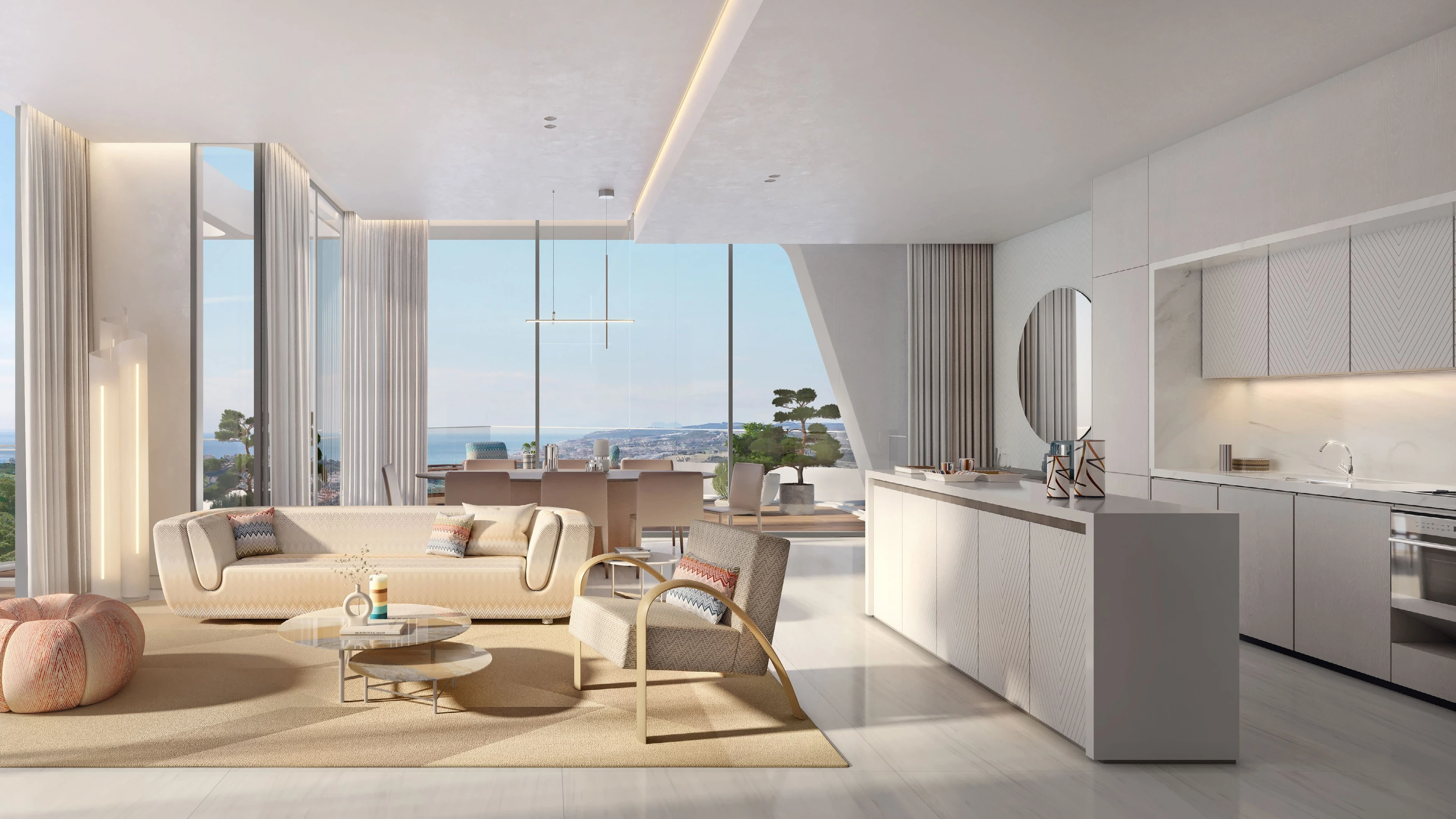 Marea Interiors by Missoni · Open-plan kitchen · Project illustration · indicative