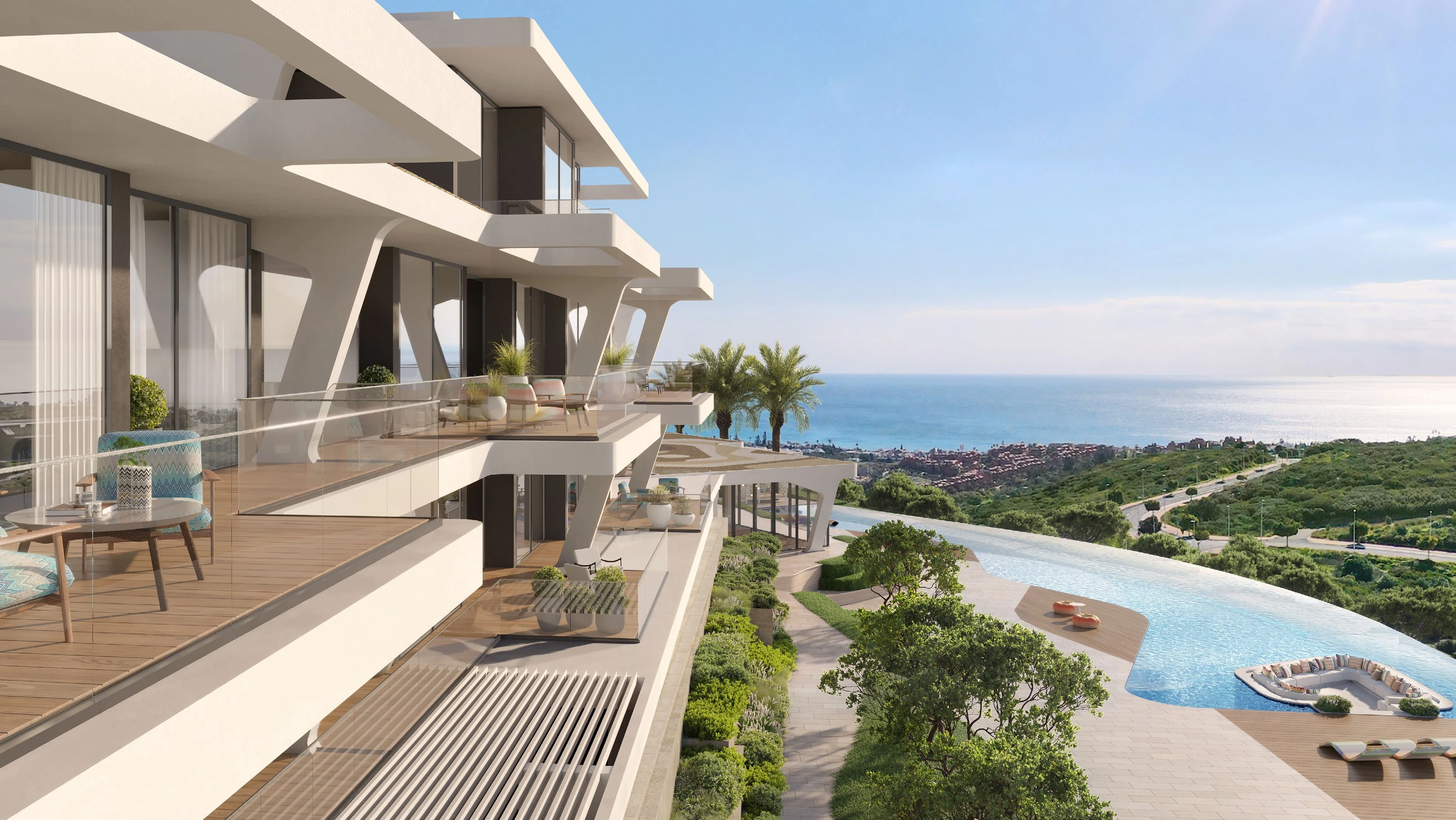 Marea Interiors by Missoni · Balcony and exterior · Project illustration · indicative